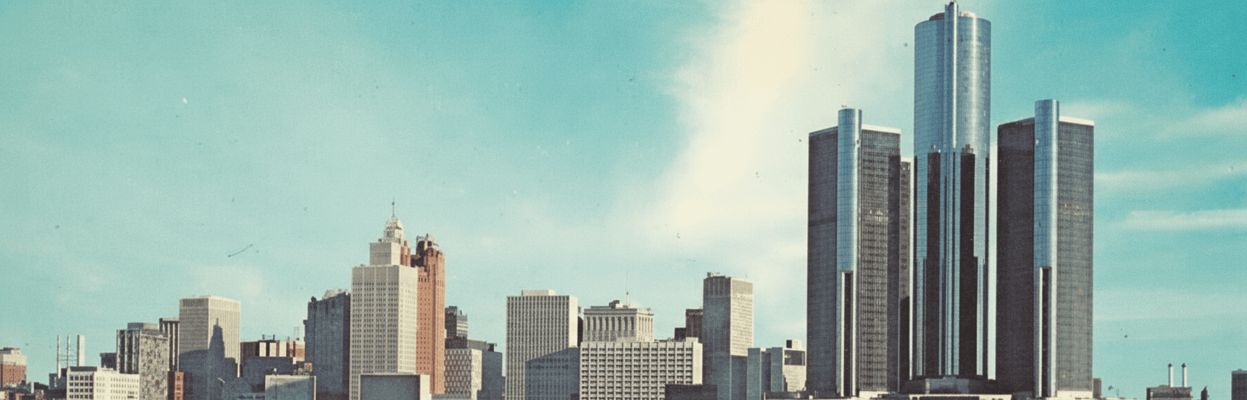 Detroit skyline 1980s